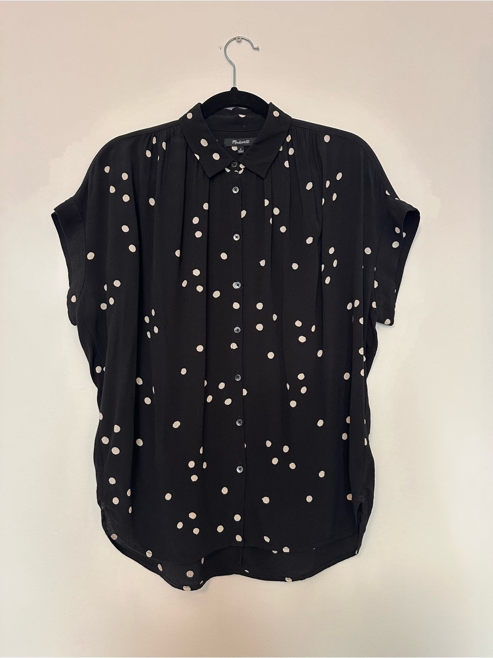 Madewell Polka Dot Button Down Blouse